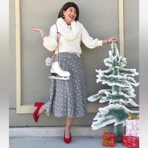 Anthropologie Maeve Polka Dot Skirt,